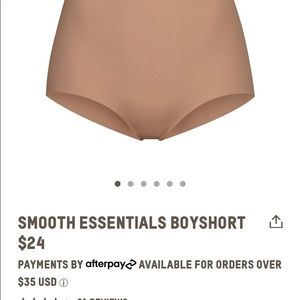 SKIMS Smooth Essentials boy shorts 4x